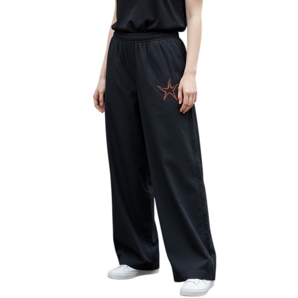 Michael Simon Starfish Embroidered Wide Leg Pants Size Medium